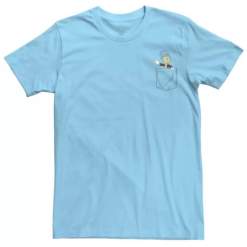 Mens Pinocchio Jiminy Pocket Hit Vintage Tee Light Blue Product Image