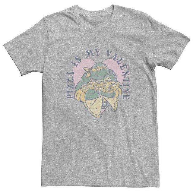 Big & Tall Teenage Mutant Ninja Turtles Pizza And Me Michelangelo Tee, Mens, Size: XXL Tall, Med Grey Product Image