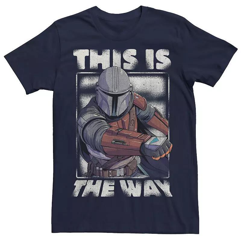 Mens Star Wars The Mandalorian This Is The Way Portrait Graphic Tee Blue Product Image