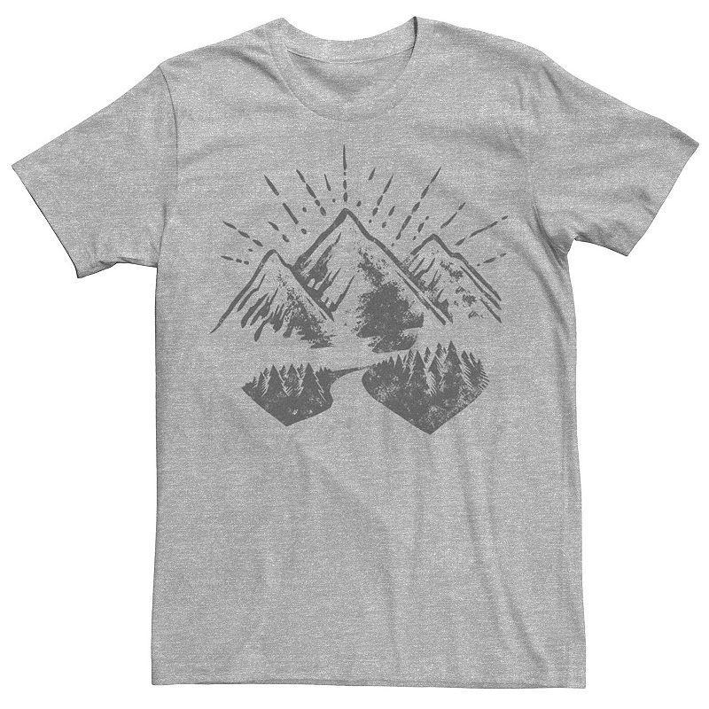 Mens Landscape Sketch Tee, Boys Athletic Grey Product Image