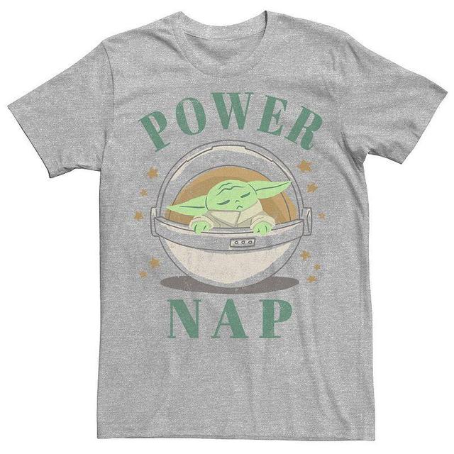 Mens Star Wars The Mandalorian The Child Power Nap Tee Athletic Grey Product Image