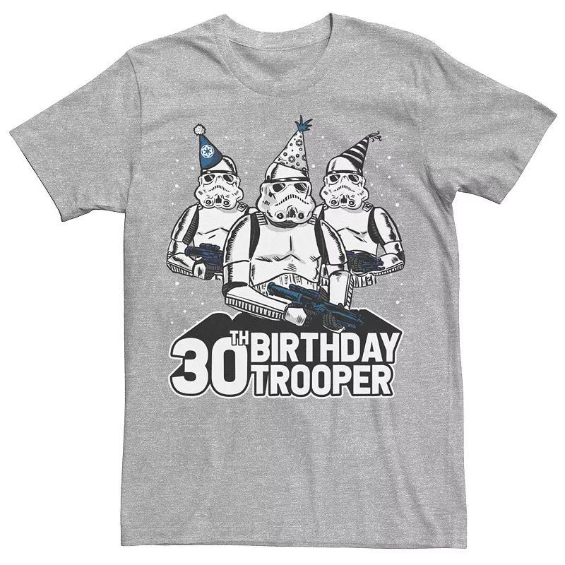 Mens Star Wars Birthday Trooper 30th Birthday Graphic Tee Athletic Grey Product Image