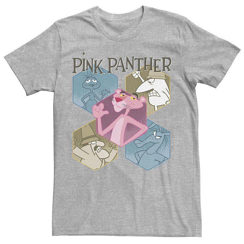 Mens Pink Panther Hexagonal Portraits Graphic Tee Med Grey Product Image