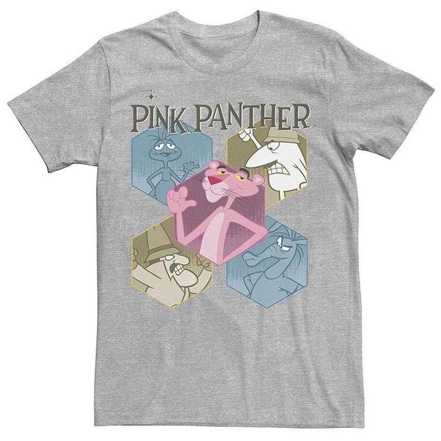 Mens Pink Panther Hexagonal Portraits Graphic Tee Med Grey Product Image