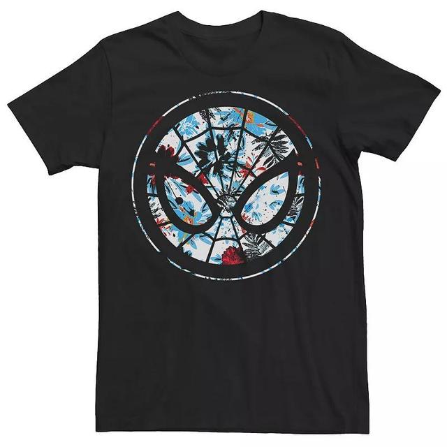 Fifth Sun Mens Spiderman Floral Short Sleeve Crew T-shirt Product Image