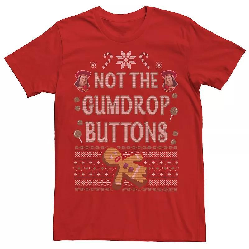 Mens Shrek Not The Gumdrop Buttons Ugly Sweater Style Christmas Graphic Tee Product Image