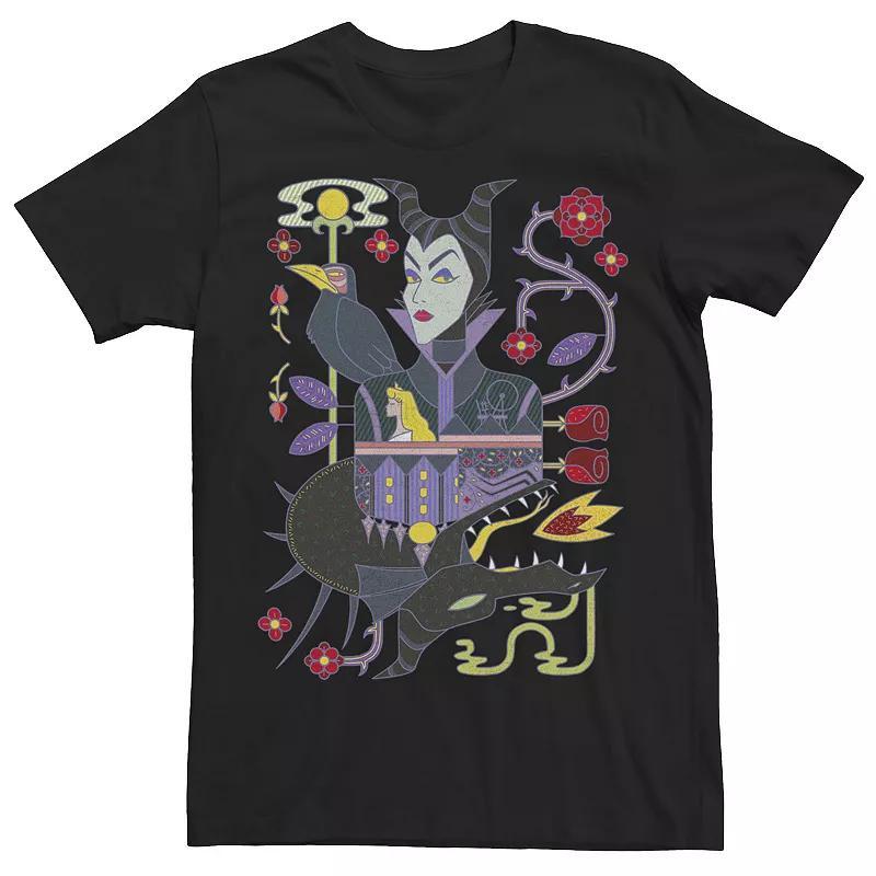 Mens Disney Sleeping Beauty Maleficent Playing Card Tee Product Image