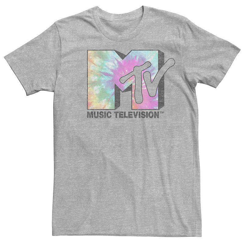 Mens MTV Vintage Tie Dye Logo Tee Light Blue Product Image