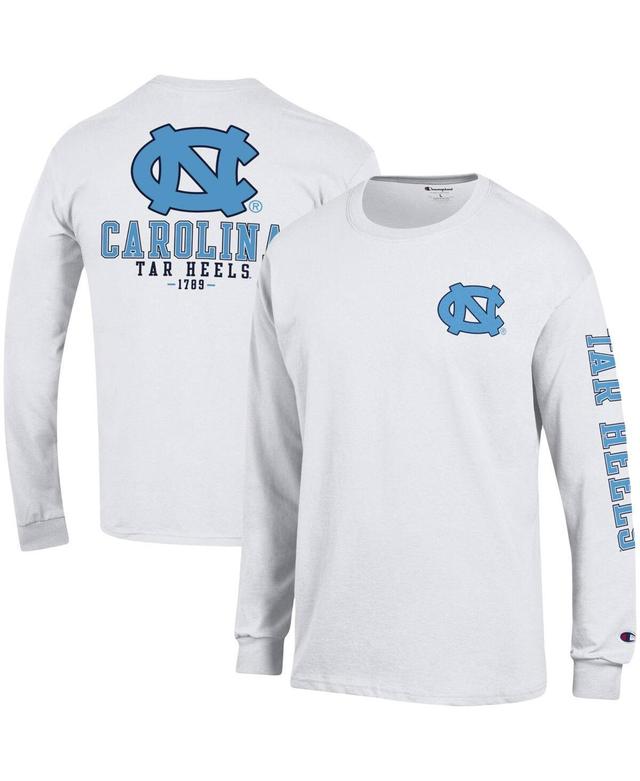 Mens Champion North Carolina Tar Heels Team Stack Long Sleeve T-Shirt Product Image