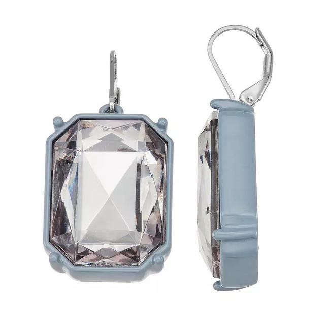 Simply Vera Vera Wang Silver Tone Large Square Drop Leverback Earrings, Womens Product Image