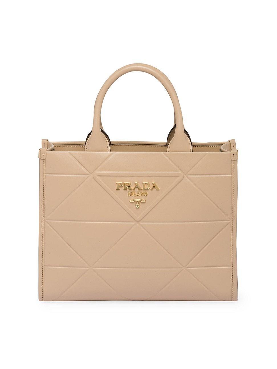 Womens Small Leather Symbole Bag with Topstitching Product Image