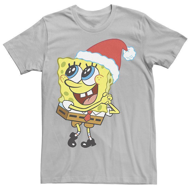 Mens Spongebob Squarepants Santa Hat Dreaming Of Christmas Tee Product Image