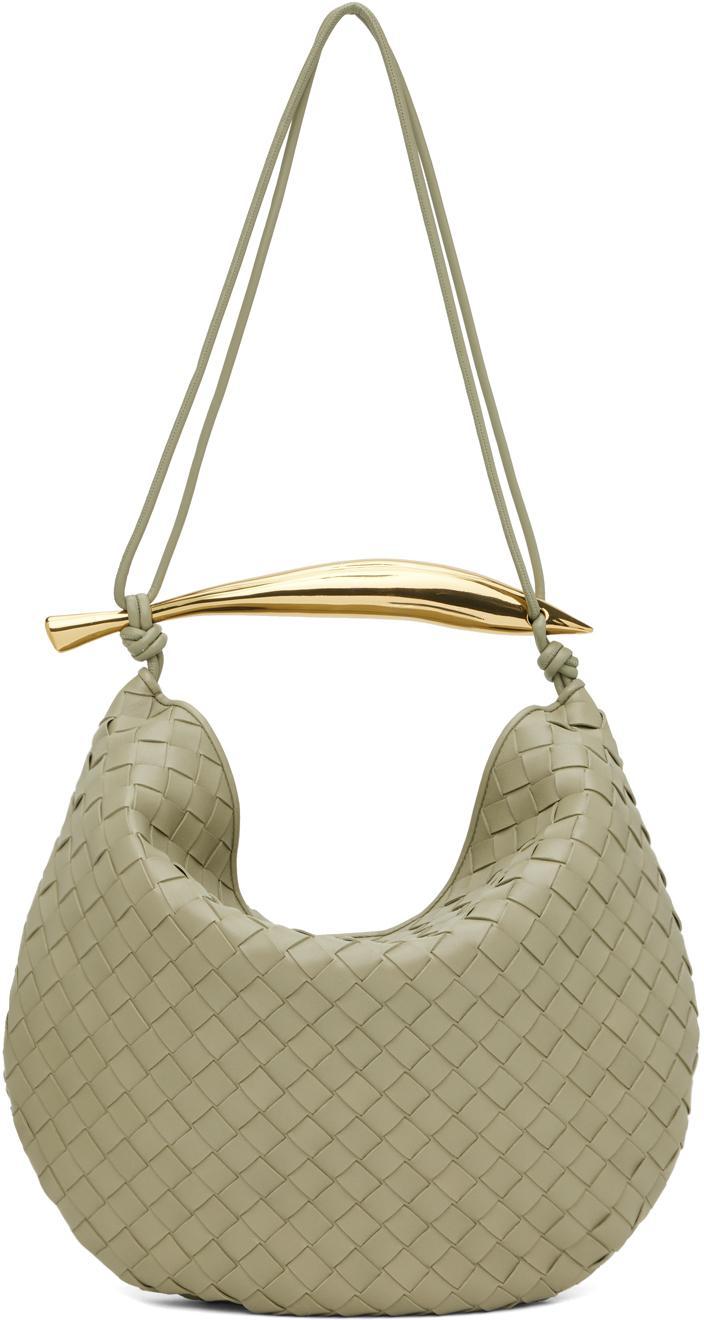 Medium Sardine Leather Shoulder Bag In Travertine-muse Bra Product Image