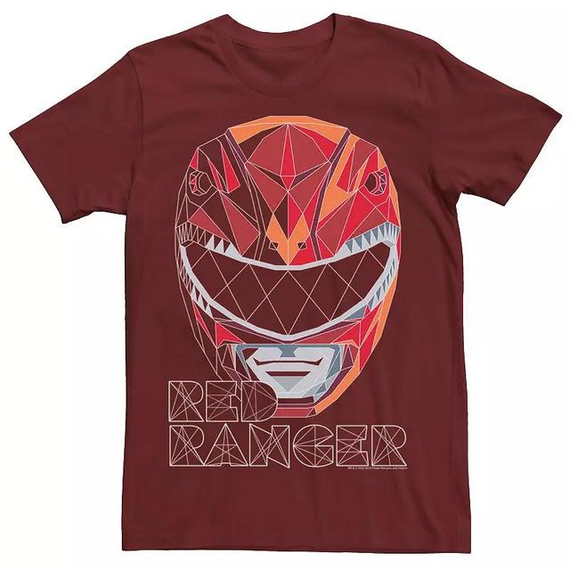 Mens Power Rangers Red Ranger Polygon Big Face Tee Product Image