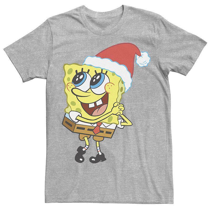 Mens Spongebob Squarepants Santa Hat Dreaming Of Christmas Tee Product Image