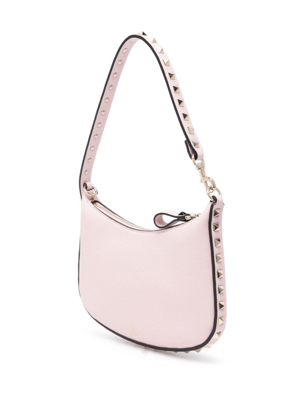 Rockstud Leather Mini Bag In Light Pink Product Image