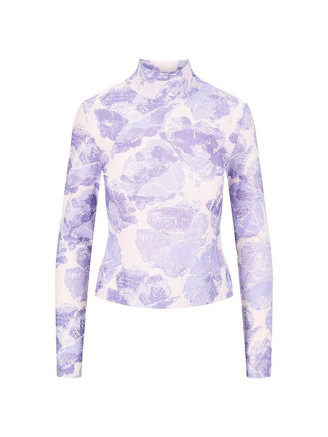 Womens Helvin Floral Turtleneck Product Image