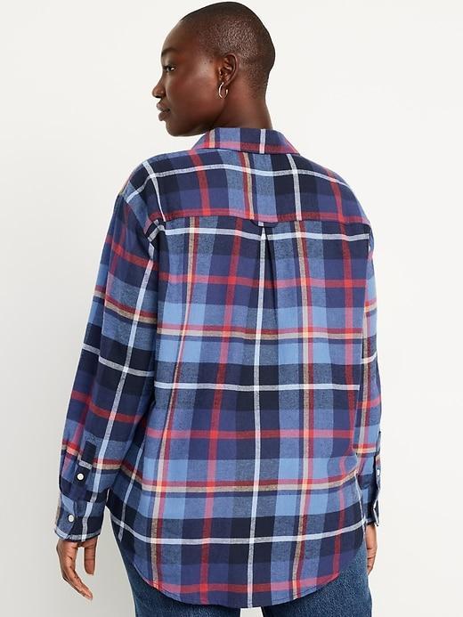 Flannel Boyfriend Button-Down Shirt Product Image