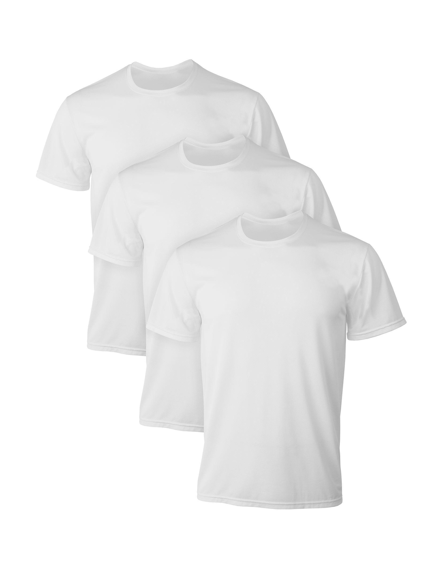 Hanes Premium Mens X-Temp Mesh Short Sleeve Crewneck T-Shirt 3pk - White Product Image