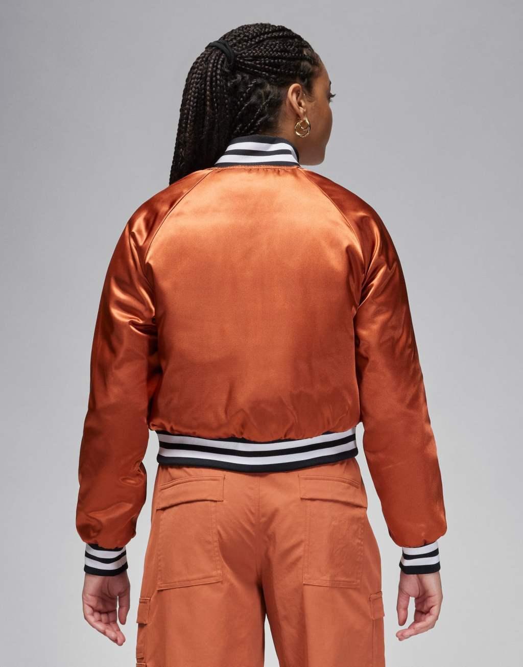 Jordan Varsity bomber jacket in peach Product Image