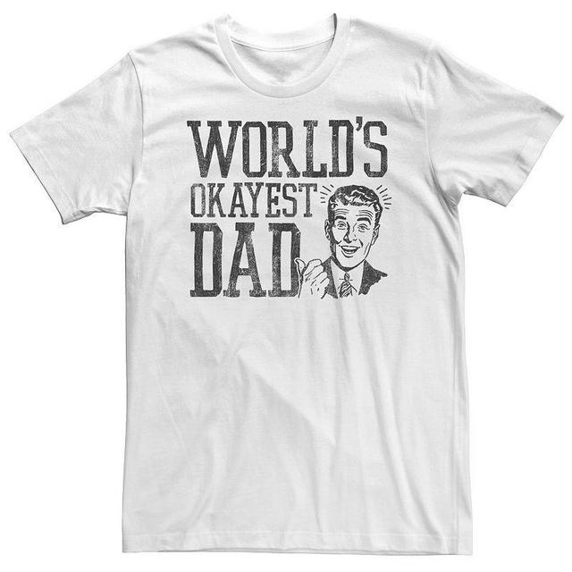 Big & Tall Fathers Day Worlds Okayest Dad Tee, Mens Product Image