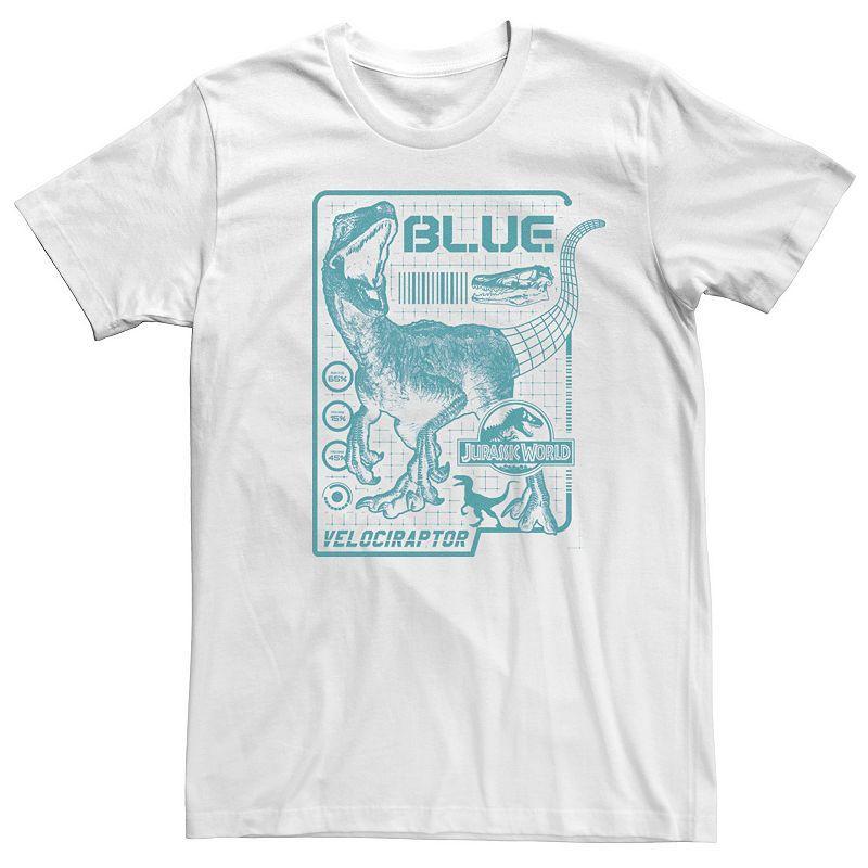 Mens Jurassic World Two Blue Raptor Schematic Tee Product Image