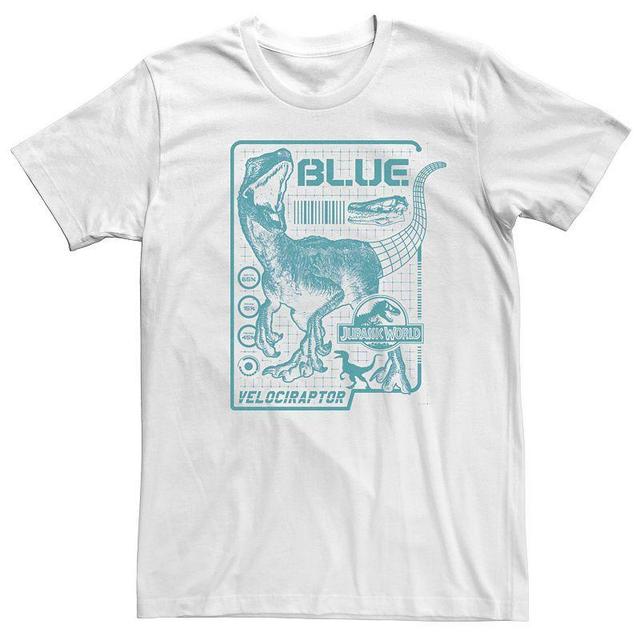 Mens Jurassic World Two Blue Raptor Schematic Tee Product Image