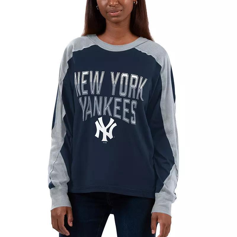 Womens G-iii 4Her by Carl Banks Navy New York Yankees Smash Raglan Long Sleeve T-shirt - Navy Product Image