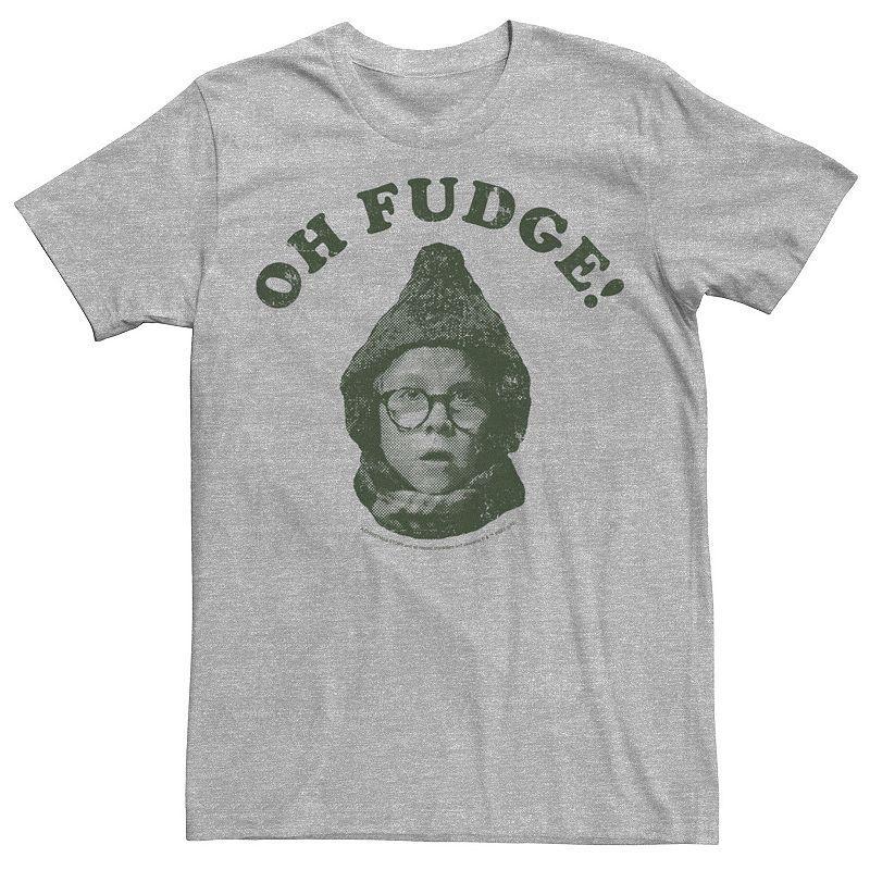 Mens Christmas Story Oh Fudge Tee Athletic Grey Product Image