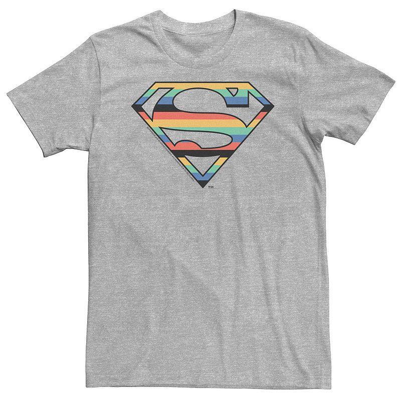 Big & Tall DC Comics Superman Retro Logo Tee, Mens Athletic Grey Product Image