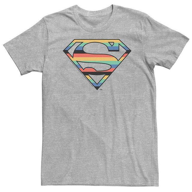 Big & Tall DC Comics Superman Retro Logo Tee, Mens Athletic Grey Product Image