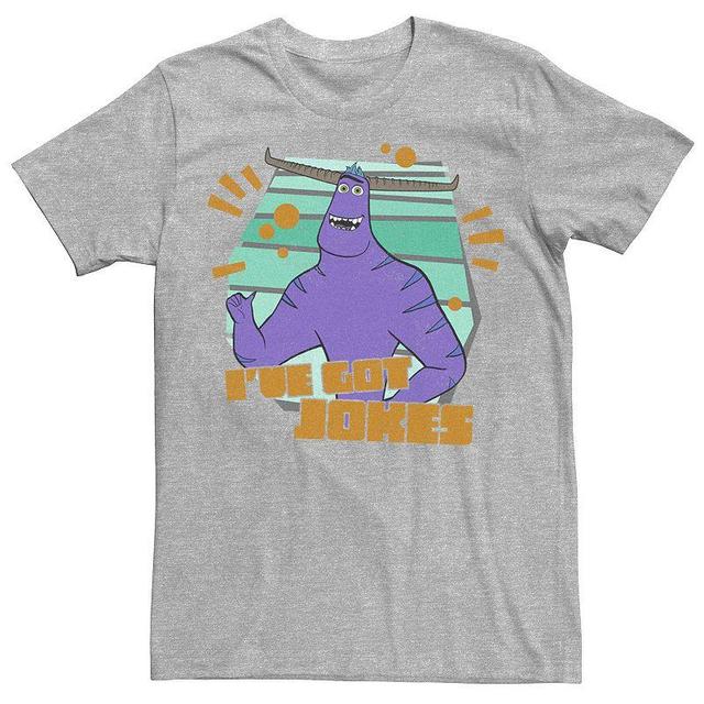 Disney / Pixars Monsters At Work Tylor Mens Ive Got Jokes Tee, Boys Athletic Grey Product Image