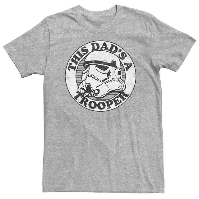 Big & Tall Star Wars Stormtrooper This Dads A Trooper Circle Tee, Mens Athletic Grey Product Image