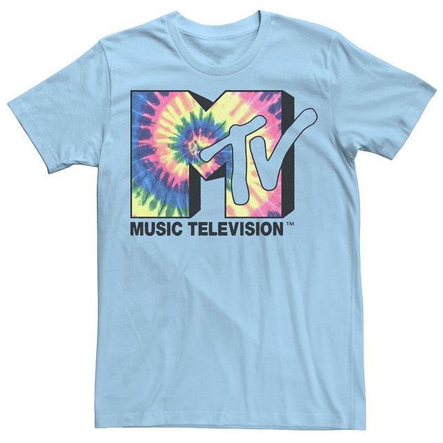 Mens MTV Music Television Tie Dye Logo Tee Light Blue Product Image