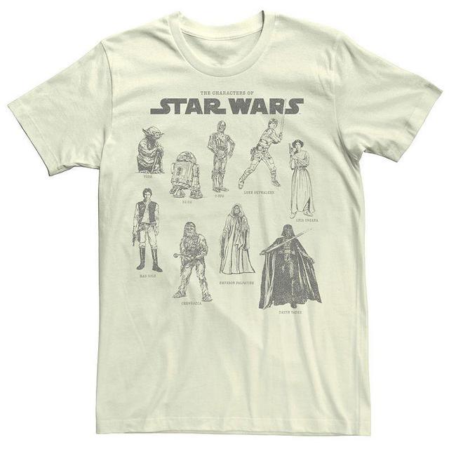 Mens Star Wars Character Chart Tee Product Image