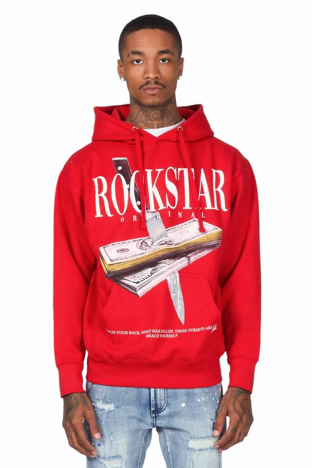 Dayte Nite Red Graphic Hoodie Male Product Image