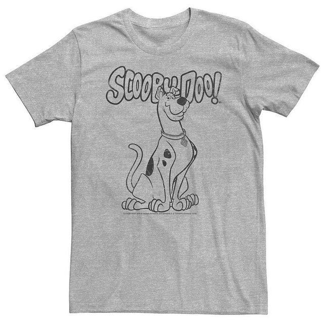 Big & Tall Scooby-Doo Line Art Portrait Logo Tee, Mens Athletic Grey Product Image