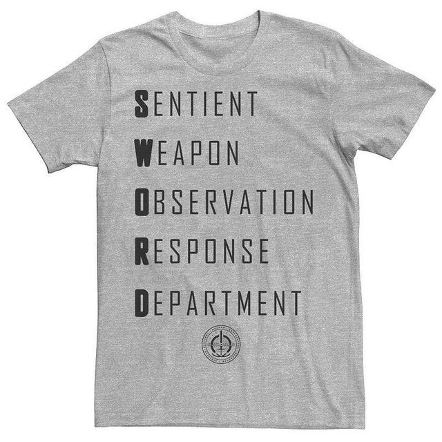 Mens Marvel WandaVision Sword Acronym Text Tee Athletic Grey Product Image