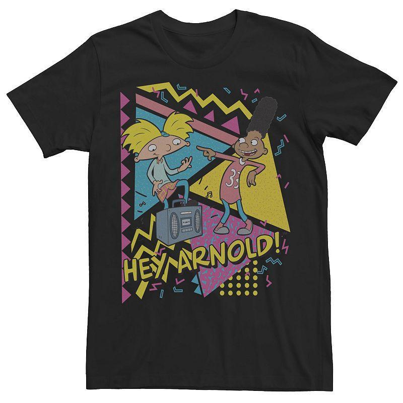 Mens Hey Arnold Retro Geometric Tee Black Product Image