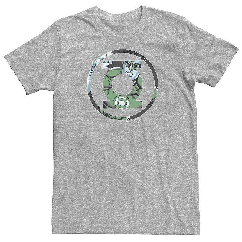 Big & Tall DC Comics Green Lantern Face Logo Tee, Mens Athletic Grey Product Image