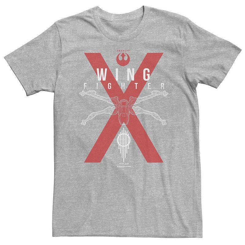 Mens Star Wars X Fighter Graphic Tee Athletic Grey Product Image