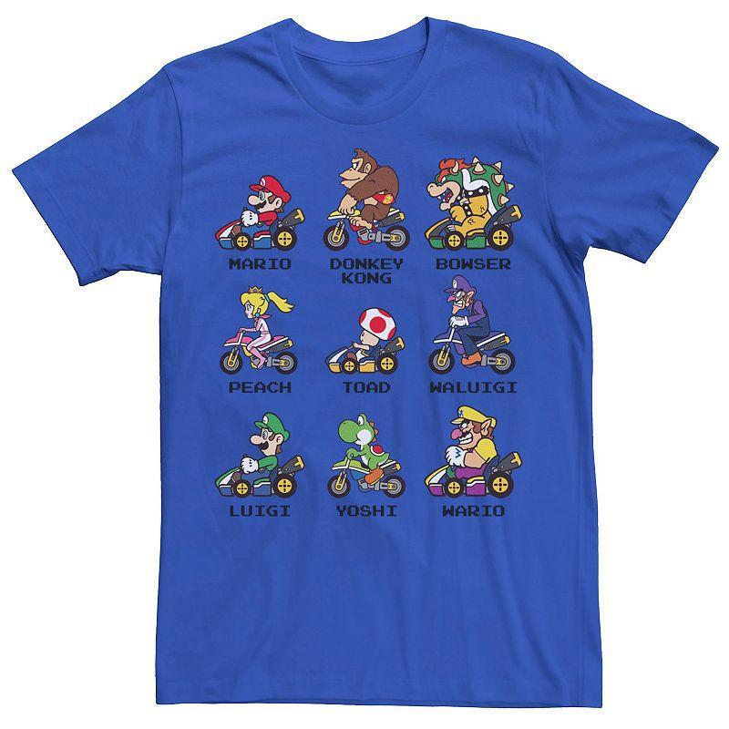 Big & Tall Nintendo Kart Racers Group Shot Gaming Logo Tee, Mens Product Image