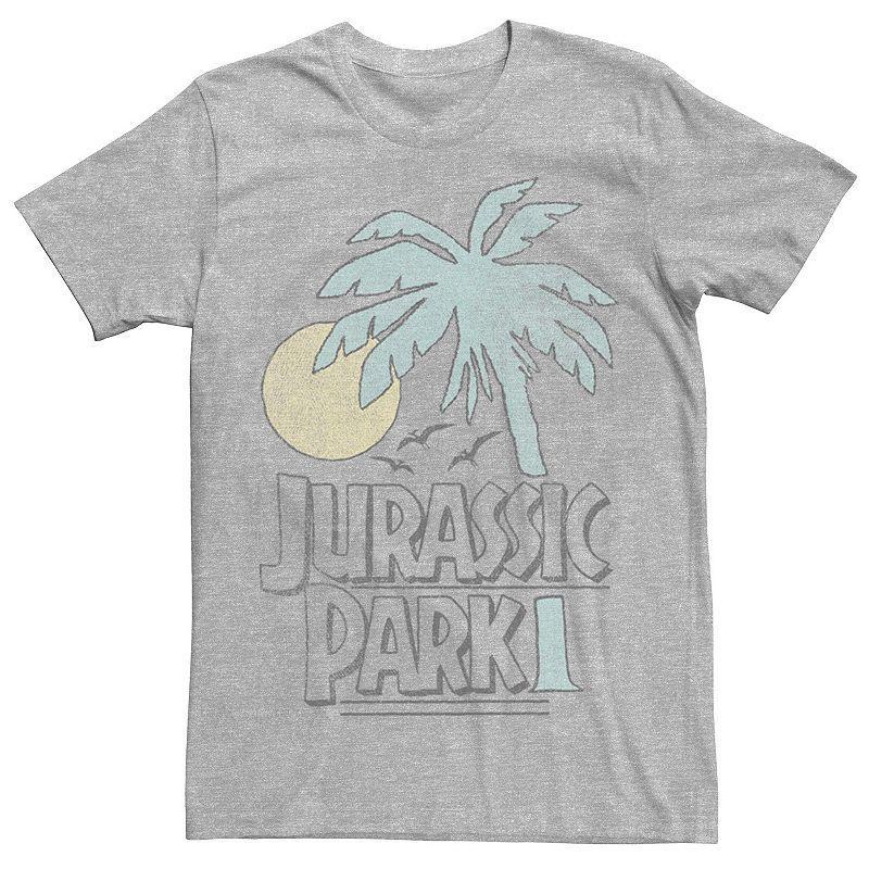 Mens Jurassic Park Palm Tree Sunset Logo Tee Blue Product Image