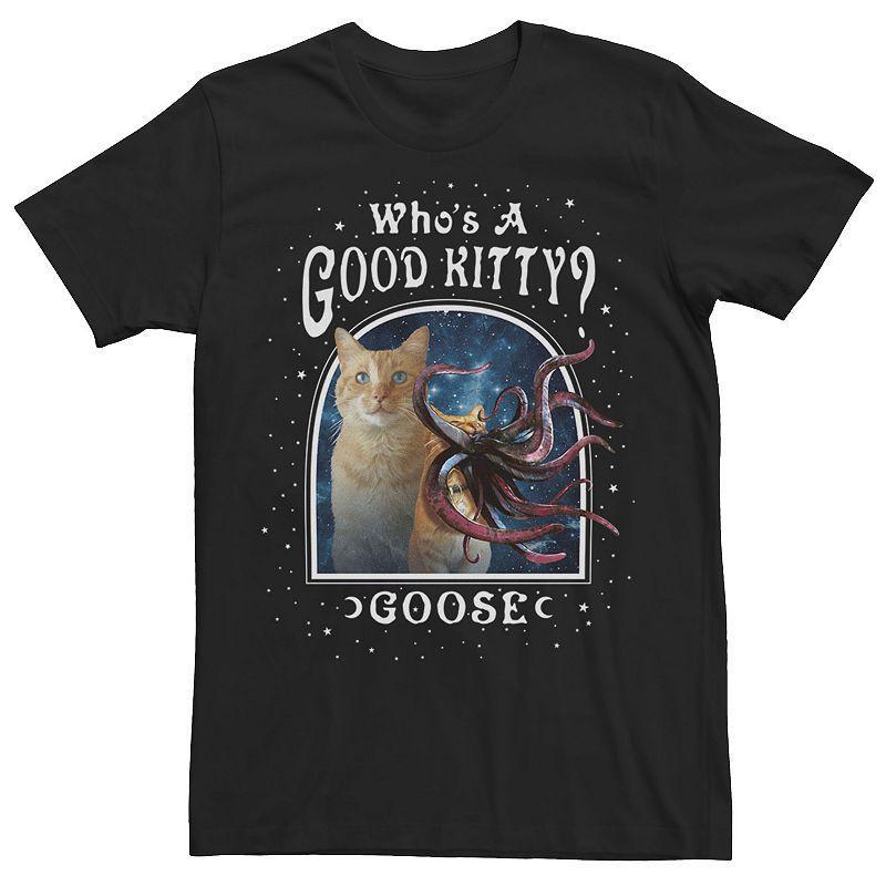 Marvel Mens Captain Marvel Goose the Good Kitty, Short Sleeve T-shirt Product Image