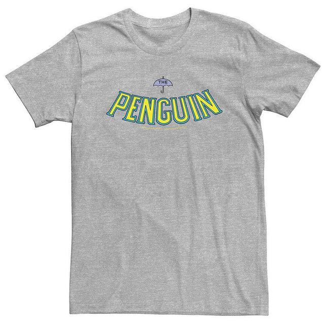 Big & Tall DC Comics Batman The Penguin Curved Logo Tee, Mens, Size: 4XL Tall, Grey Product Image