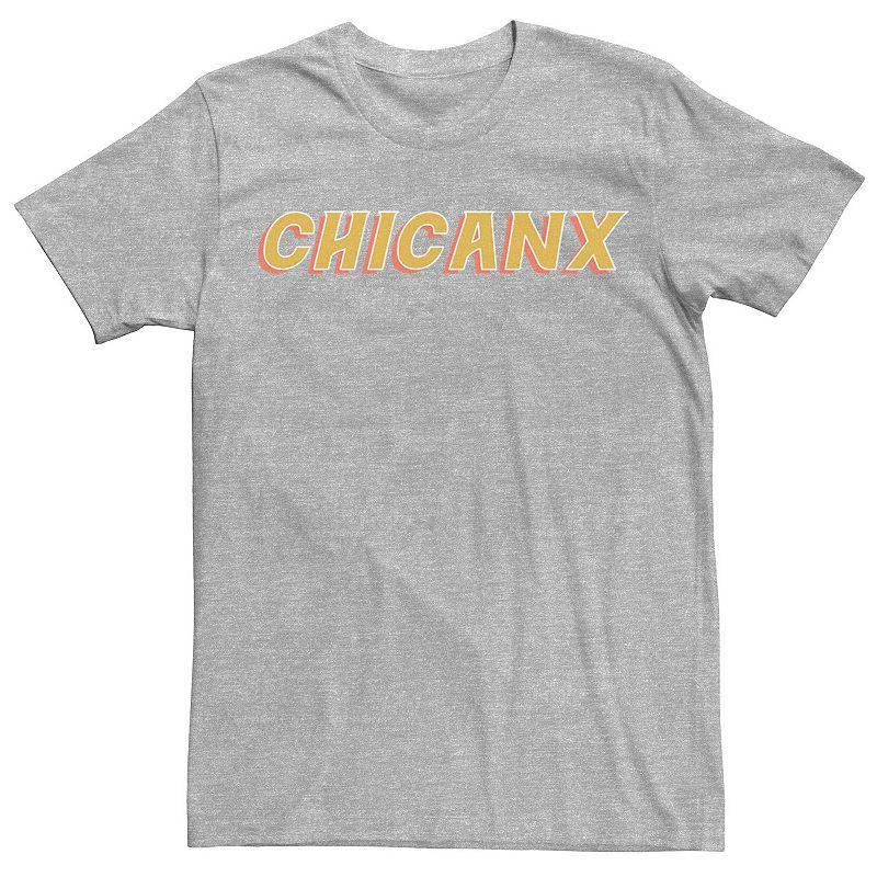 Mens Gonzales Chicanx Yellow Text Tee Athletic Grey Product Image