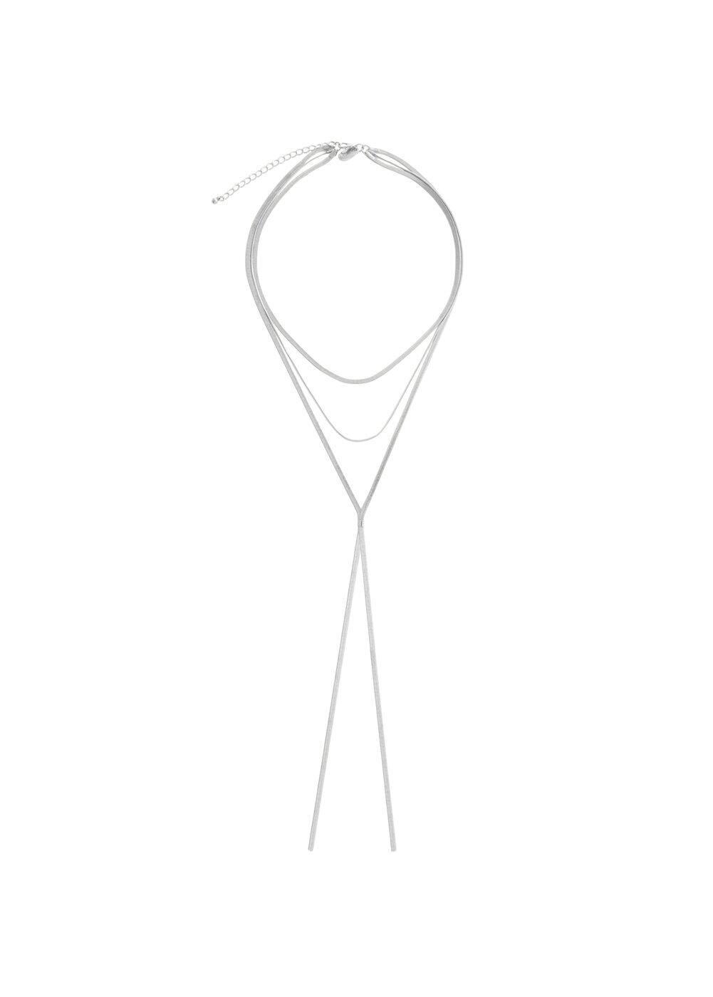 Long triple necklace - Women | MANGO USA Product Image