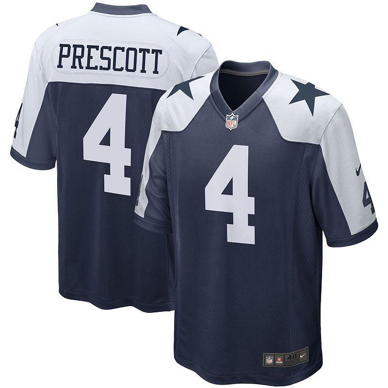 Mens Nike Dak Prescott Dallas Cowboys Alternate Game Team Jersey Blue Product Image