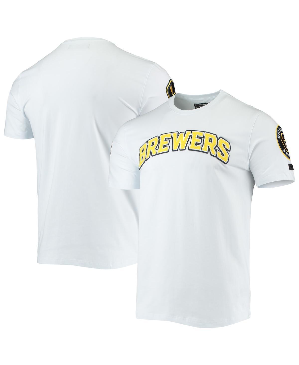 Mens Pro Standard White Milwaukee Brewers Team Logo T-shirt Product Image