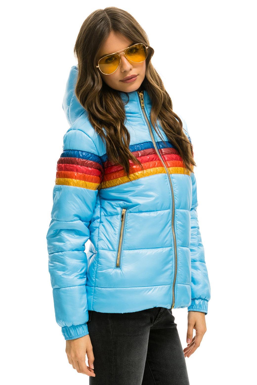 5 STRIPE LUXE TREKKER JACKET - GLOSSY SKY Female Product Image